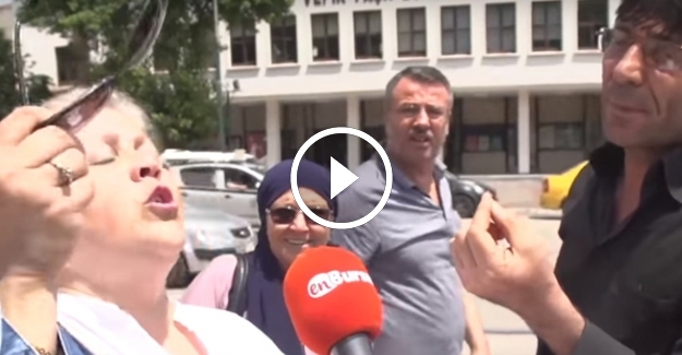 Erdoğan hayranı kadın: Yaşa Tayyip, aşkım benim, onun kafasını yerim