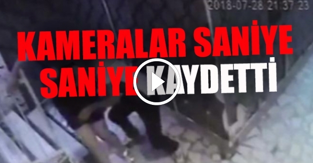 Şok görüntüler... Apartmanda Kadına böyle taciz etti