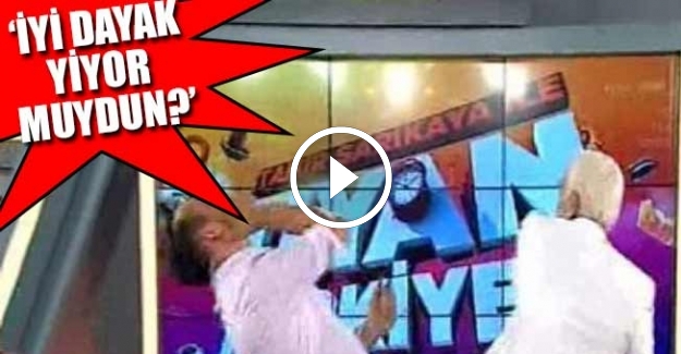 Beyaz TV sunucusu canlı yayında kendini dövdürdü