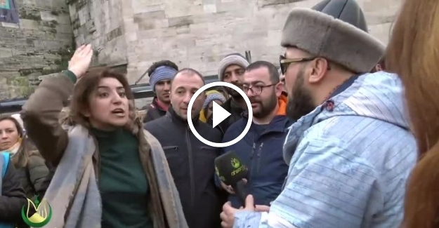Ahsen TV muhabirine kadınlardan sert tepki