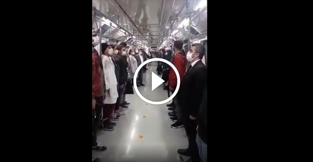 İmamoğlu çağrı yaptı: Metroda istiklal Marşı  yankılandı