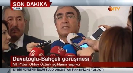 Davutoğlu - Bahçeli görüşmesi sonrası ilk açıklama