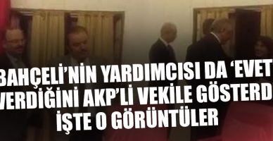 Bahçeli'nin yardımcısı da 'evet' verdiğini AKP'li vekile gösterdi