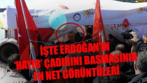İşte Erdoğan'ın 'hayır' çadırında vatandaşlarla tartışmasının en net görüntüleri