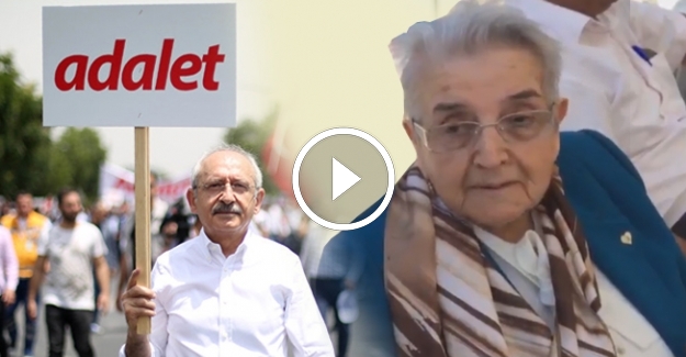 85'lik teyze de CHP lideri ile Adalet Yürüyüşü'nde: Atatürk gibi istiyoruz