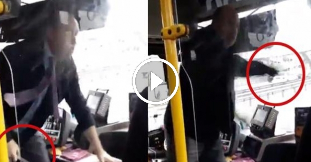 İETT otobüsünde dehşet anları! Şoför yolculara bıçak çekti